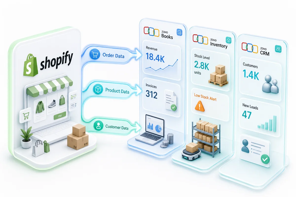 Shopify to Zoho Integration: Connect Your Store to a Full Operations Backend
