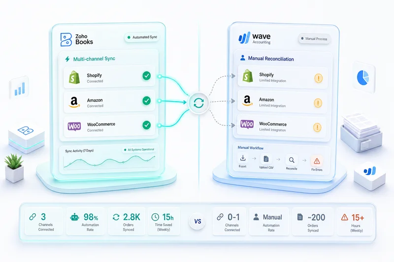 Zoho Books vs Wave Accounting for eCommerce Sellers