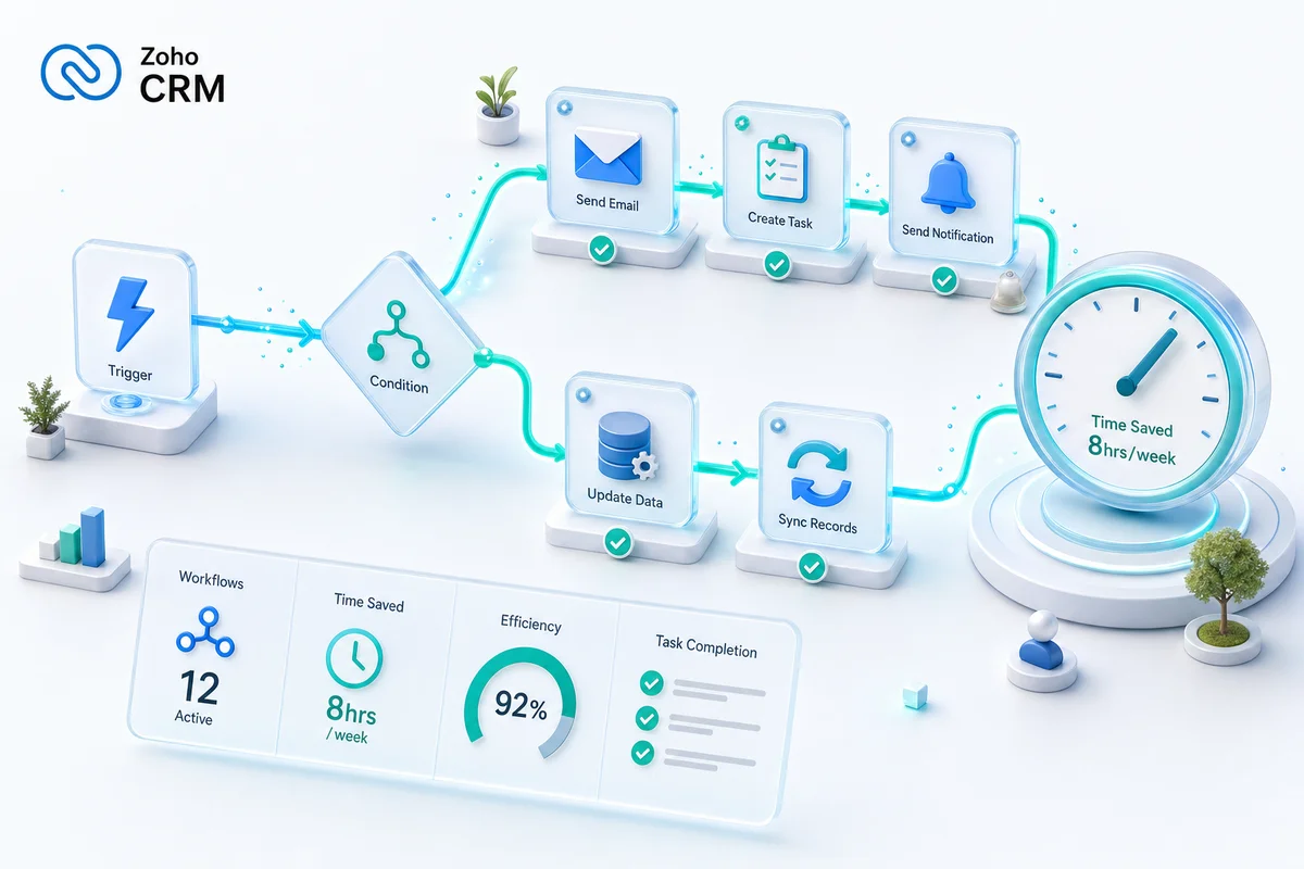 Zoho CRM Automation: 12 Workflows That Save Hours Every Week