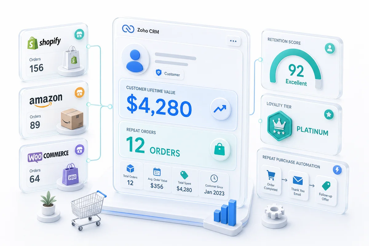 Zoho CRM for eCommerce: Turn One-Time Buyers Into Repeat Customers