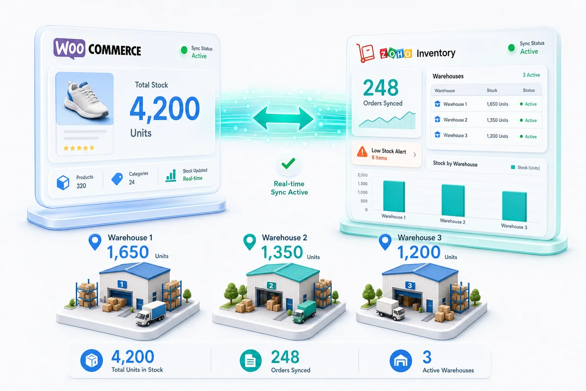 Zoho Inventory for WooCommerce: Sync Products, Stock, and Orders in Real Time