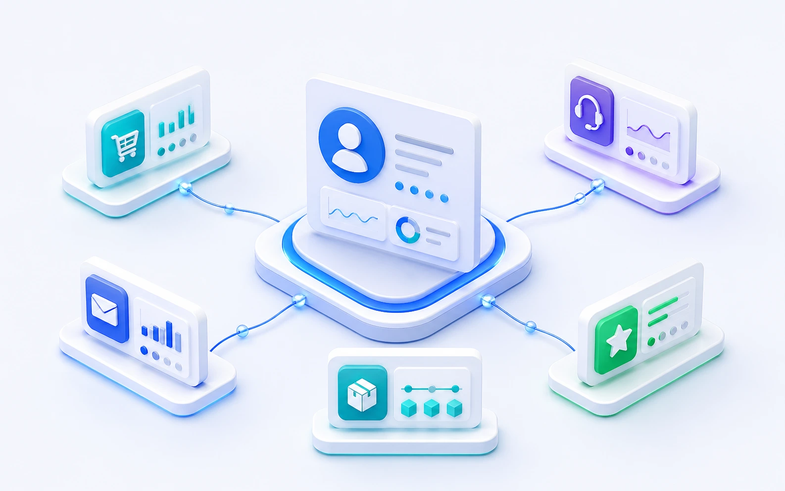 360-degree unified customer profile with purchase, support, and engagement data