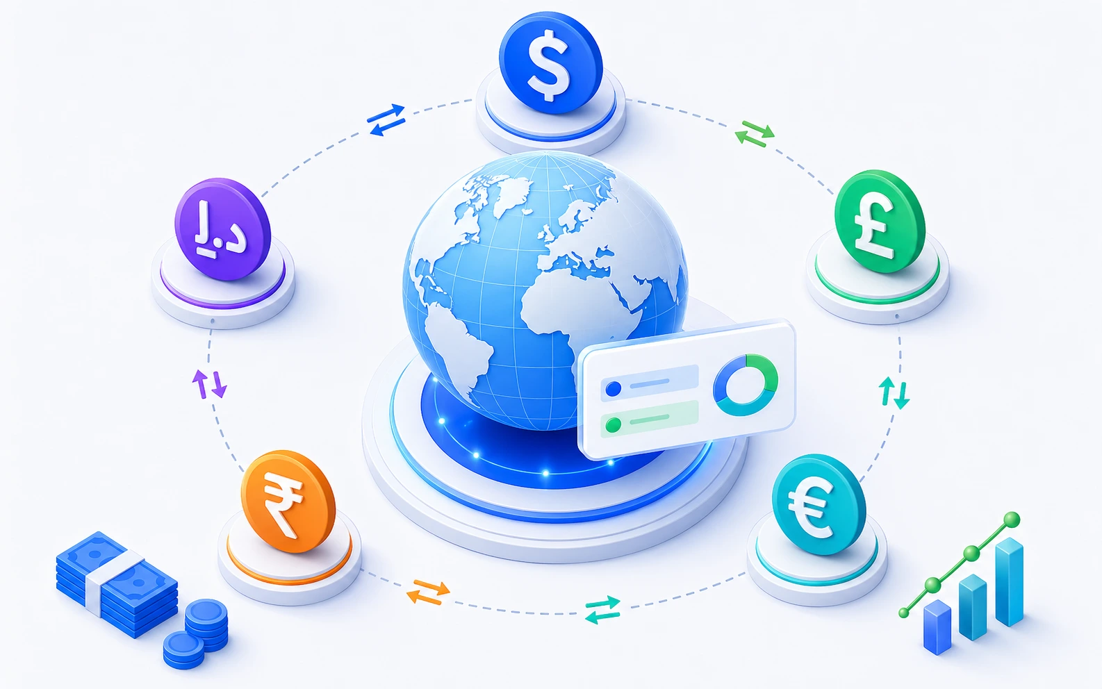 Multi-currency accounting with global currency support