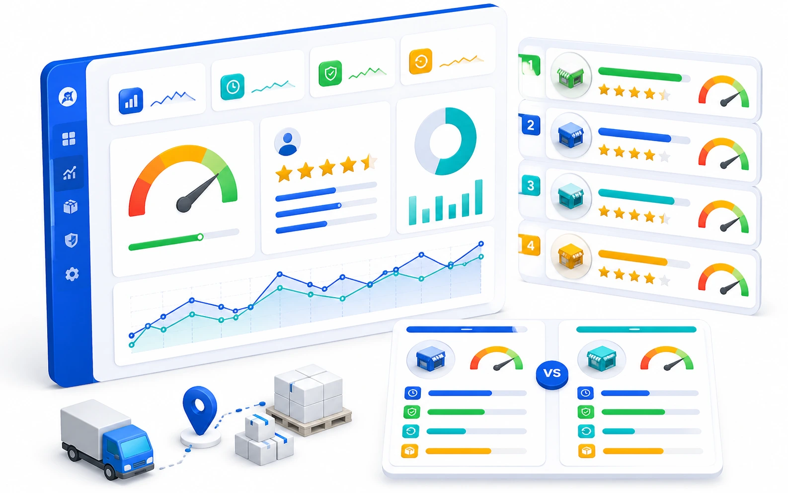 Supplier performance analytics and scorecards