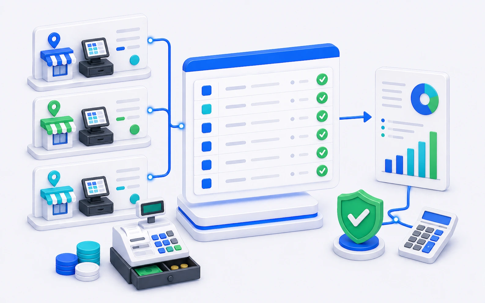 Retail accounting automation with POS-to-books reconciliation on Zoho